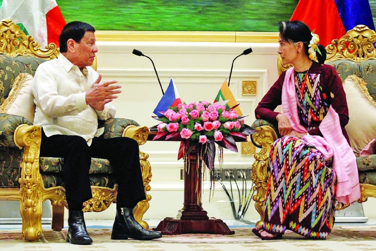 Duterte meets Suu Kyi