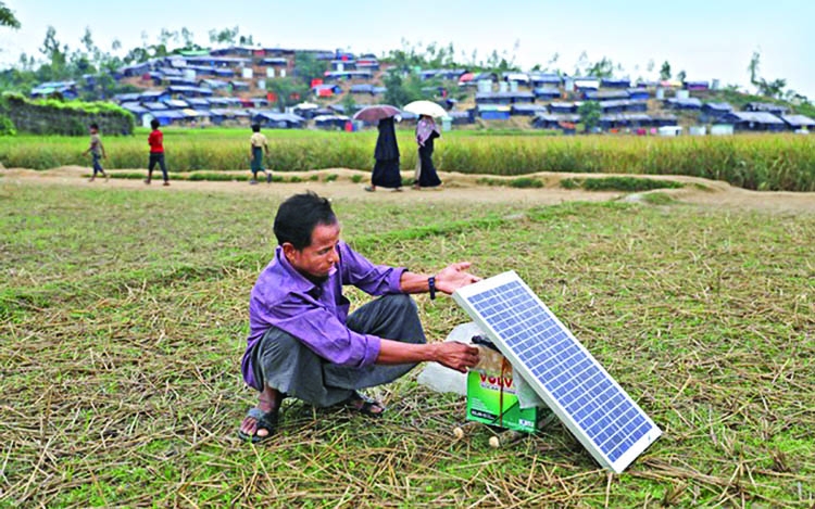Solar panels: One key asset of Rohingyas carried