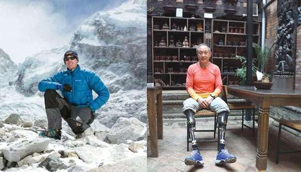 Double amputee sets record in Everest summit