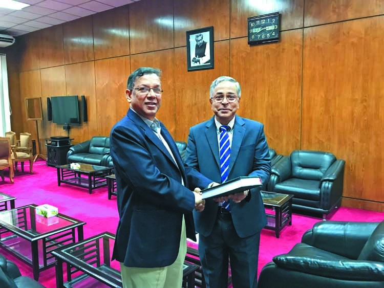 Anisul hands over latest Bangladesh Code to CJ