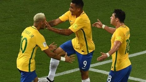 Neymar gets goal, yellow card for diving as Brazil romps 5-0