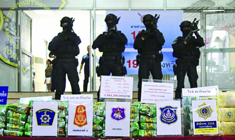 Thai police seize over a ton of crystal meth in raids