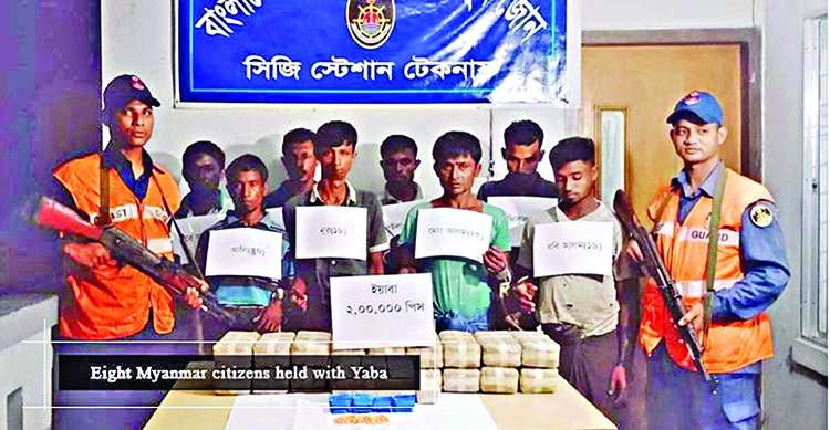 Eight Myanmar citizens held with Yaba