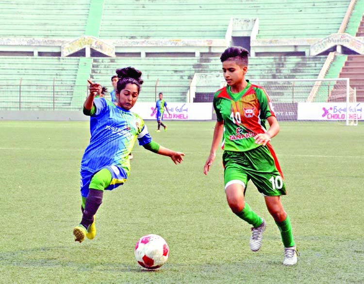 Nasrin Academy trounce Gallactico in Women's Football