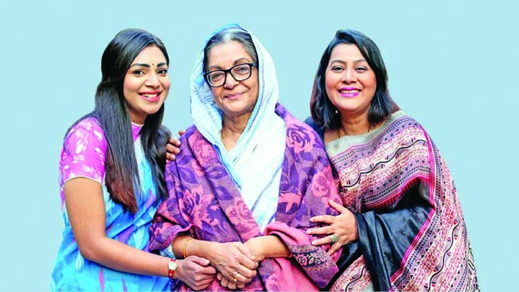 Dilara Zaman, Elora, Prova together in 'Porer Meye'