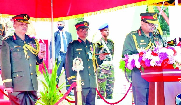 Regimental colors awarded to six units