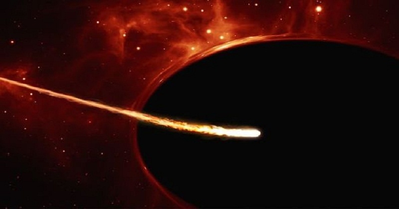 Telescopes capture supermassive black hole devouring star