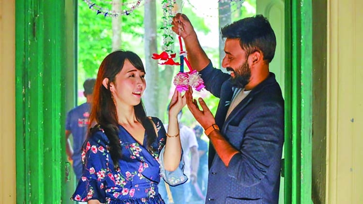 Japanese actress is acting natok 'Bhairabi'