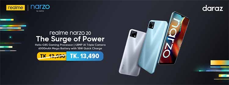 realme narzo 20 goes on First Sale at Daraz