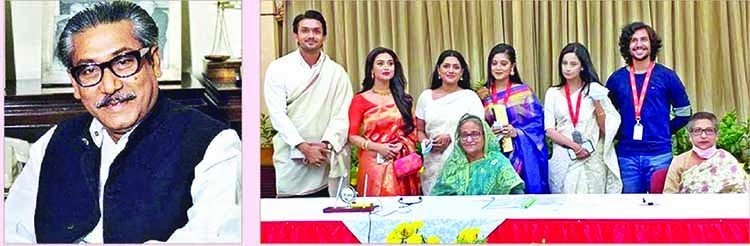  'Bangabandhu' biopic team meets Sheikh Hasina