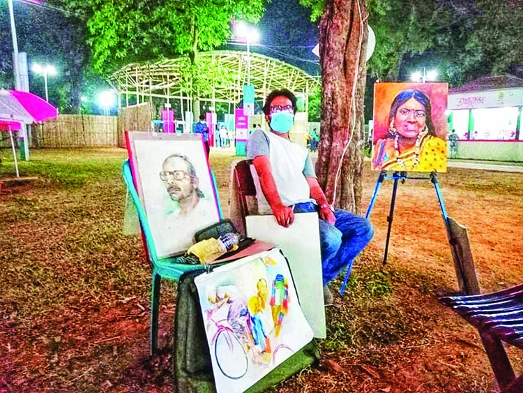Hand painted sketches still appeal in the era of selfies