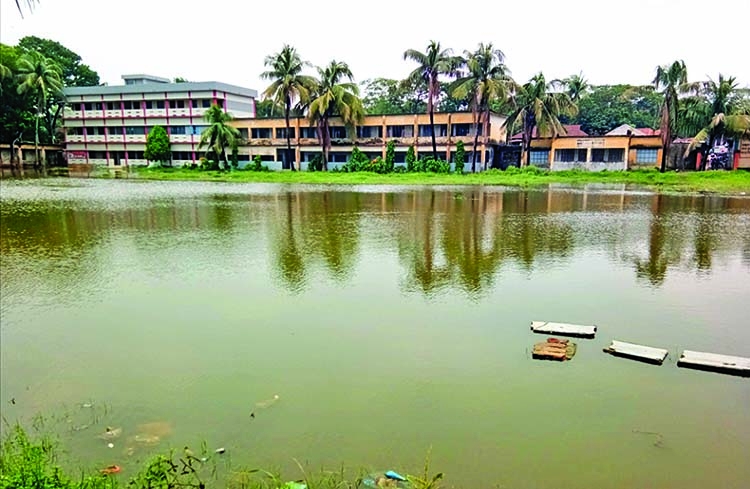 School ground flooded after a little rain