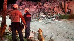 Rescuers listen for signs of life in Miami rubble