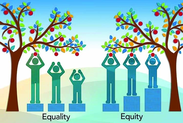 A Blind Equality in an Unequal Society is a Great Inequality