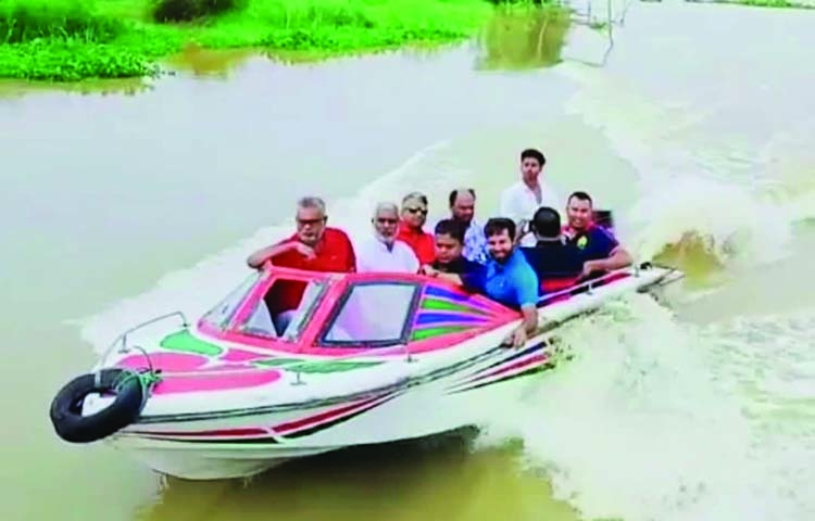 UP Chairman, UNO inspect riverine lowlands in Daudkandi 