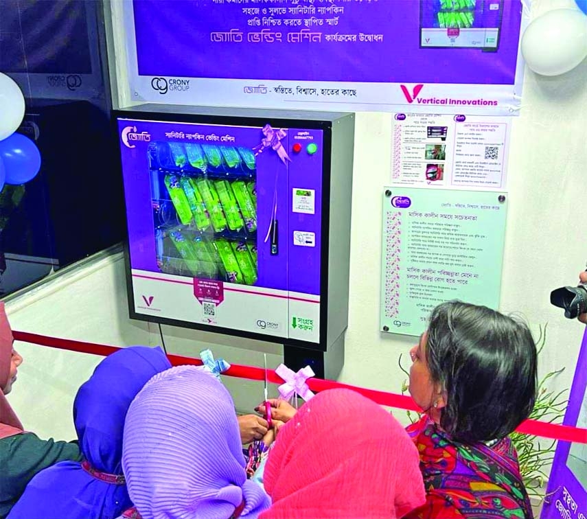 Crony Group gets sanitary napkin vending machines The Asian Age