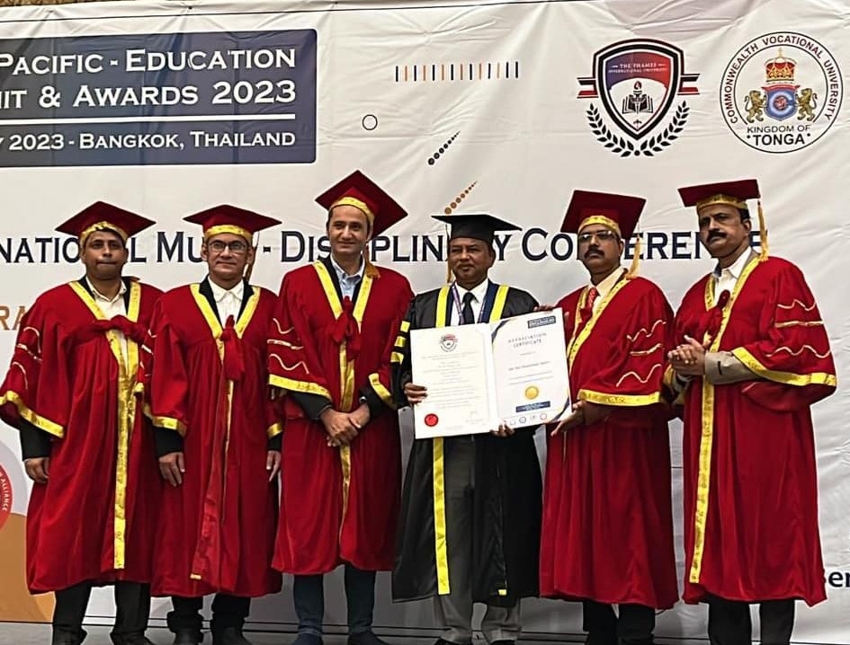 Principal Shahjahan Shaju conferred honorary doctorate degree
