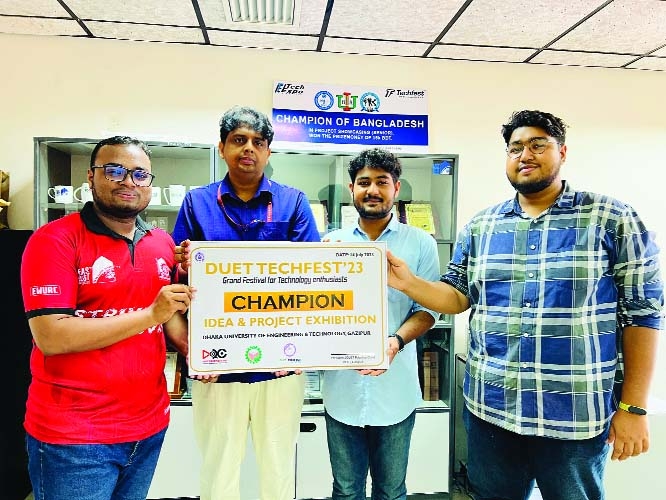 EWU Robotics Club Emerges as Champions at DUET Competition