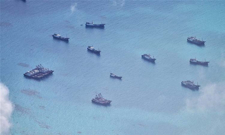 Swarm of Chinese militia ships seen off Sabina Shoal, says US think tank