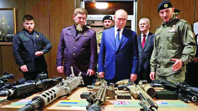 Putin inspects troops readying to fight Ukraine in surprise trip to Chechnya