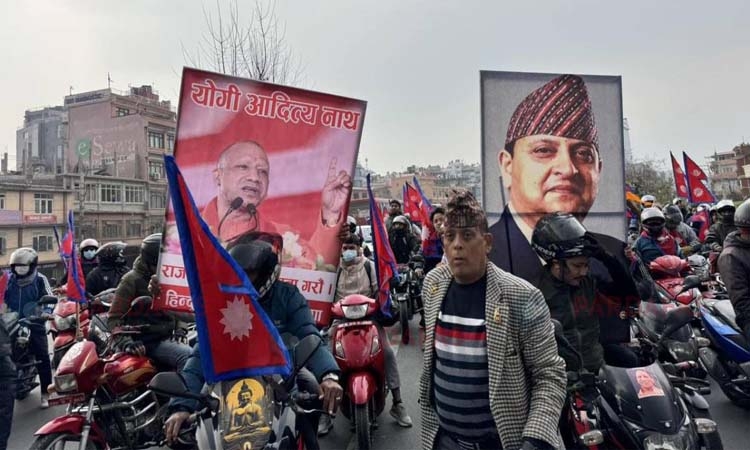 Controversy Over Yogi Adityanath’s Image at Former King Gyanendra’s Welcome Rally