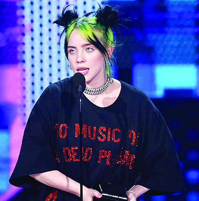 Billie Eilish takes top prize at American Music Awards