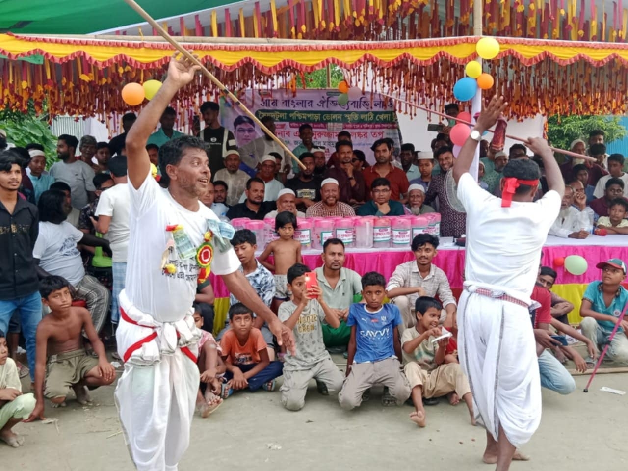 Traditional ‘Lathi Khela’ held in Sarail