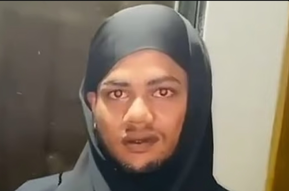 Young man was trying to enter a Rohingya camp wearing a black hijab and burqa : But why?