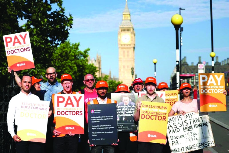 British doctors launch five-day  strike, ignoring PM's plea