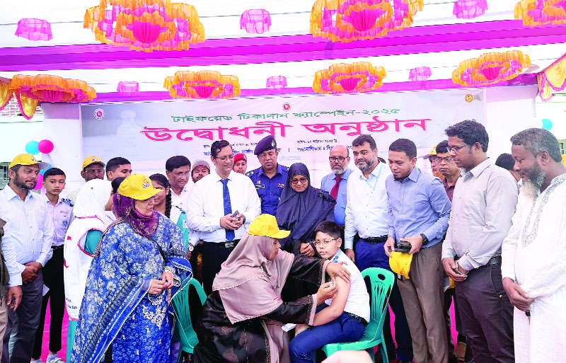 Typhoid vaccination campaign inaugurated in Bogura 