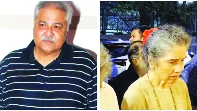 Satish Shah's wife attends late husband's prayer meet in Mumbai