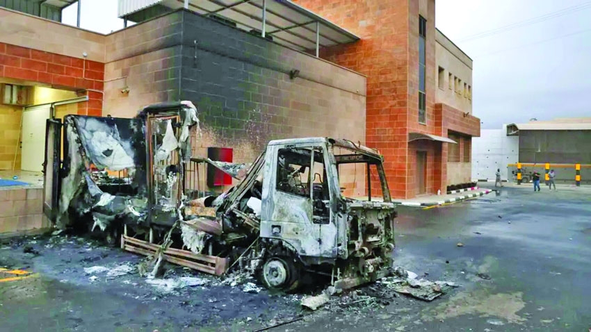 Israeli settlers set fire to Palestinian warehouse and land