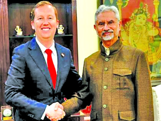 Jaishankar meets Sergio Gor ahead of US visit