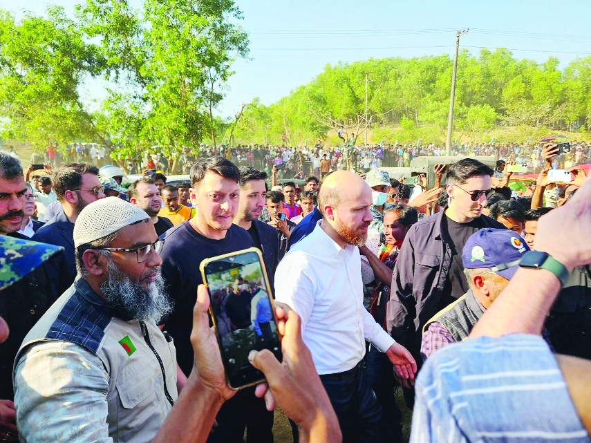 Erdogan's son Bilal, footballer  Mesut Ozil in Cox's Bazar