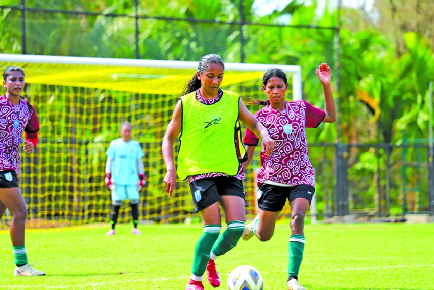 Women's Football Team continue training session in Goa