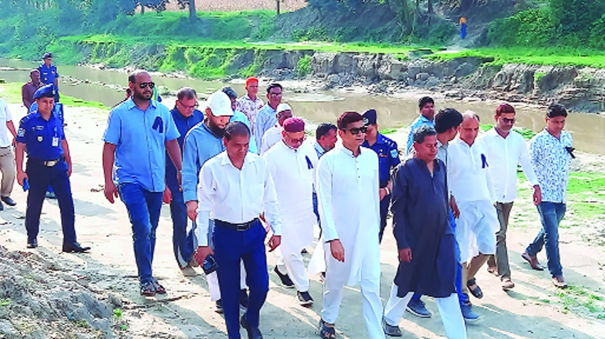 Farhad inspects canal excavation program in Dinajpur's Kaharole