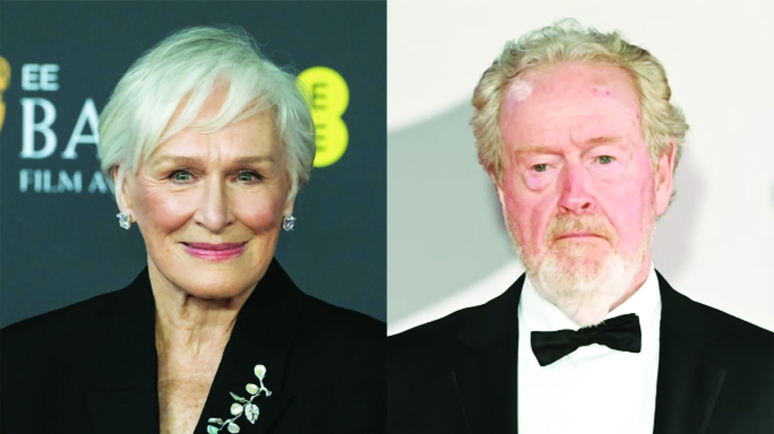 Glenn Close and Ridley Scott to receive Honorary Oscars