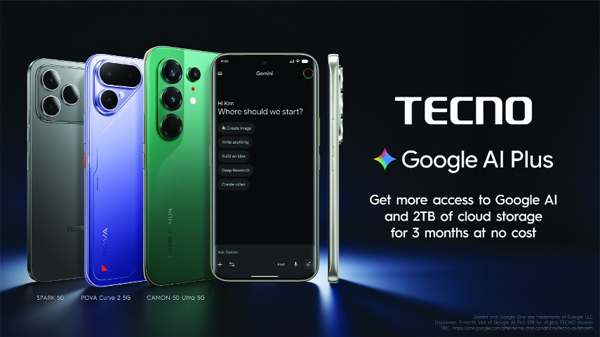 TECNO brings Google AI Plus free for users