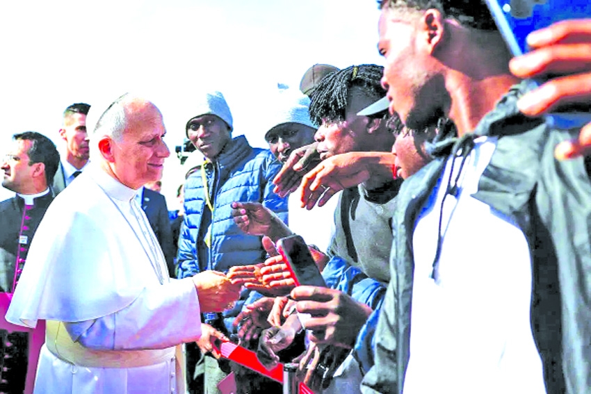 Pope Leo warns Europe's migrant traffickers to repent or face hell