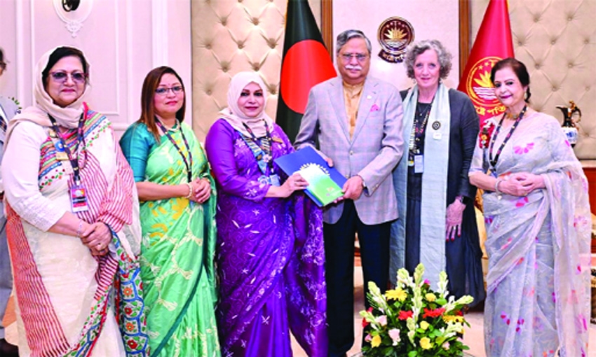 Int'l Inner Wheel  delegation pays courtesy call on President