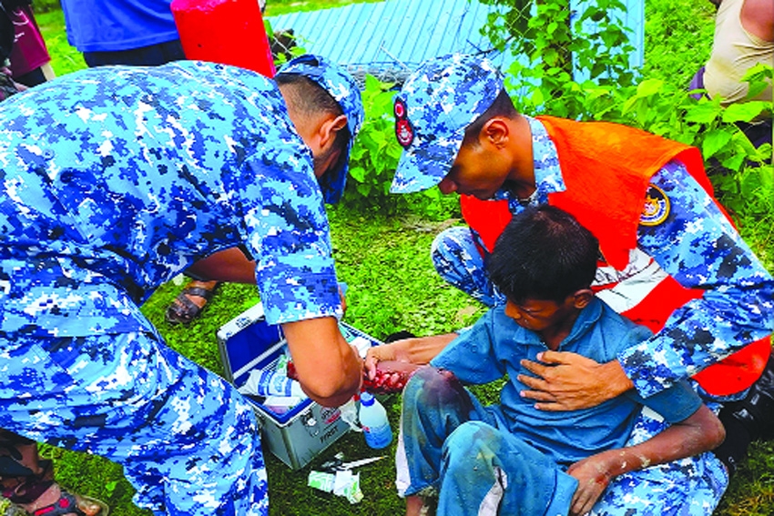 Coast guard stands by accident victims in Teknaf