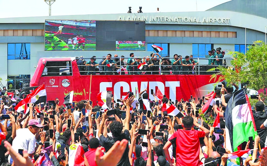 Egypt receives  heroes' welcome despite  World Cup exit