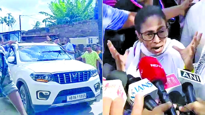 Mamata alleges attackers pelted her convoy  with stones