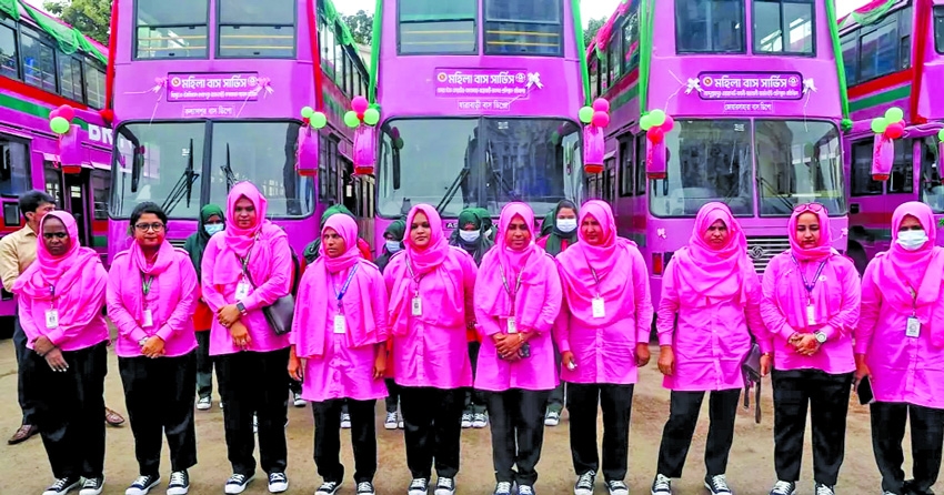 BRTC launches women-only  bus services  in Dhaka,  Ctg, Bogura