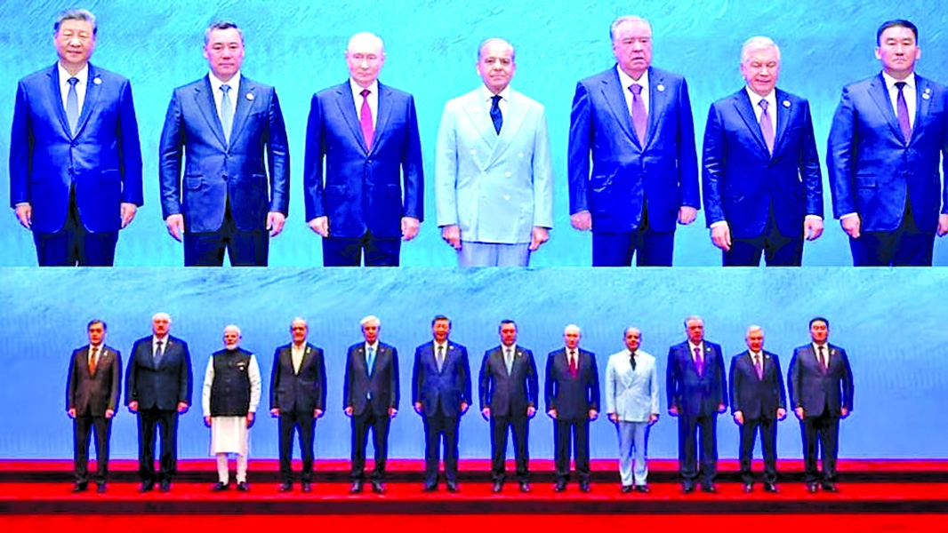 SCO photo cropped by Pakistan's  Sharif sparks controversy