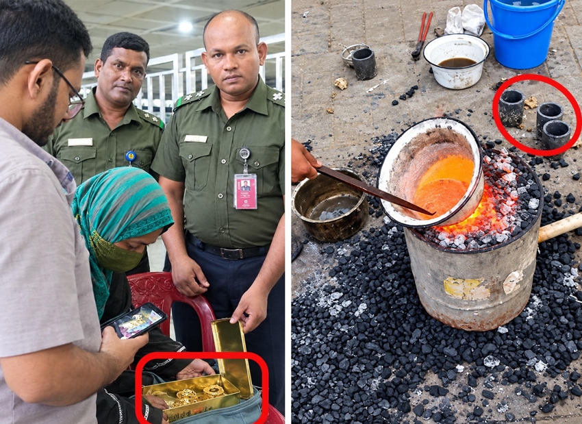 Gold Smuggling Attempt Foiled as Ansar Members Recover 2.5kg of Gold from Chinese National