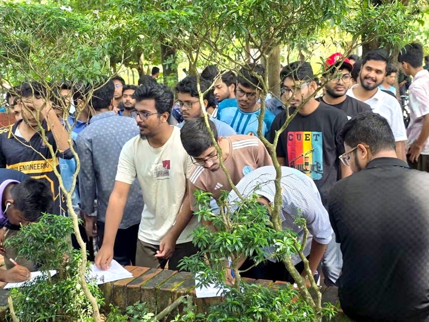 CUET students hold mass signature campaign on 2nd day of shutdown