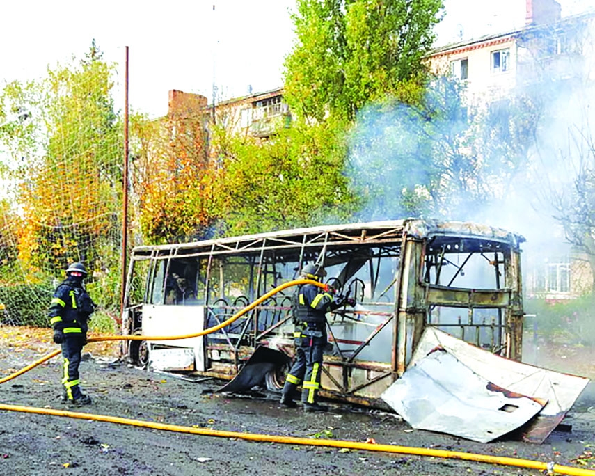Russian  attack on bus kills 30 people in Ukraine