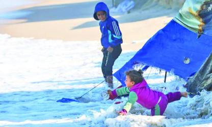 Displaced Palestinian families suffer