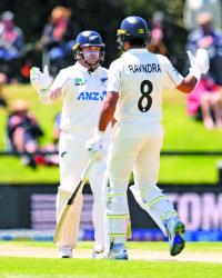 Ravindra, Latham tons put New Zealand in command of WI Test